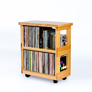 Two Oak Heirloom LP Modules with a Fitted Top and rolling Caster Base. Holds about 300 records.
